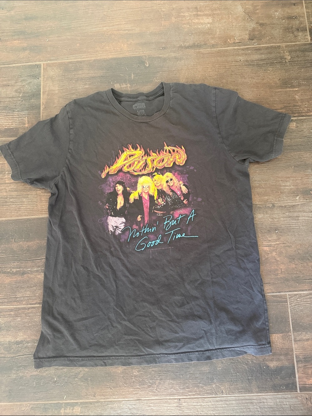 Poison Nothin' But A Good Time Graphic Tee - Black